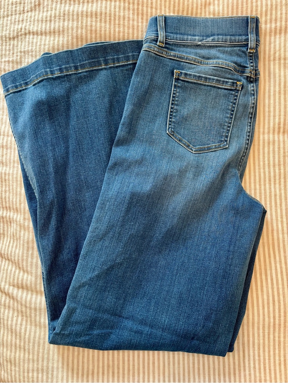 SPANX Women's Blue Wide-Leg Denim Jeans